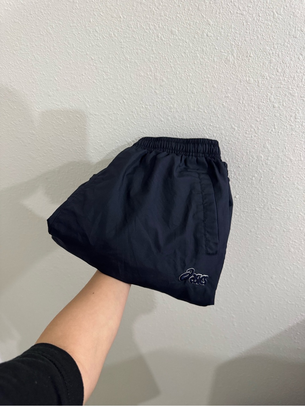 Dark blue ASICS track pants